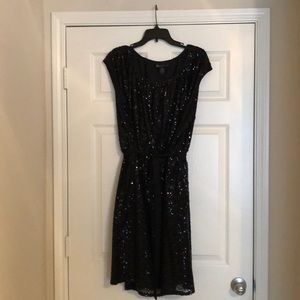 Lane Bryant black sequined cocktail dress